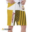 Summer American Flag Patch Falstaff Beer Hawaiian Shorts