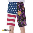 Crown Royal Flower American Flag Hawaiian Shorts
