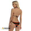 Orange Stripe Jagermeister Bikini Set Swimsuit Jumpsuit Beach