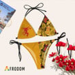 Tropical Floral Fireball Whisky Bikini Set Swimsuit Jumpsuit Beach