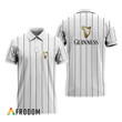 Guinness White Stripe Pattern Polo Shirt