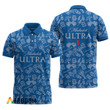 Michelob ULTRA Blue Doodle Art Polo Shirt