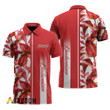 Budweiser Tropical Palm Hawaiian Polo Shirt