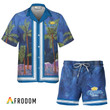 Corona Extra Star Print Bermuda Hawaiian Shirt & Shorts Set