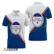Michelob ULTRA Blue and White Diagonal Polo Shirt