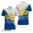 Corona Extra Blue and White Diagonal Polo Shirt