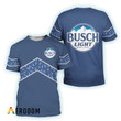 Busch Light Beer Blue Wine Pattern T-Shirt