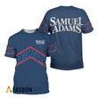 Samuel Adams Beer Blue Wine Pattern T-Shirt