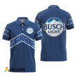 Busch Light Beer Blue Wine Pattern Polo Shirt