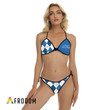 Diamond Pattern Michelob Ultra Triangle Bikini Set
