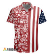 Coors Banquet Patriotic Tropical Button Shirt