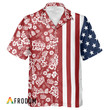 Coors Light Patriotic Tropical Hawaiian Shirt