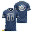 Personalized Busch Light Beer Blue Basic Football Jersey