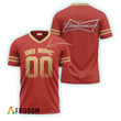 Personalized Budweiser Beer Red Basic Football Jersey