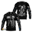 Bud Light Rock And Roll Skeleton Skull Hoodie & Zip Hoodie