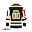 Personalized Black Born To Drink Guinness Beer and Play Hockey Jersey