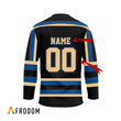Personalized Black Born To Drink Miller Lite and Play Hockey Jersey