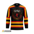 Personalized Black Born To Drink Fireball Whiskey and Play Hockey Jersey