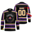 Personalized Black Born To Drink Crown Royal and Play Hockey Jersey
