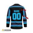 Personalized Black Born To Drink Busch Light and Play Hockey Jersey