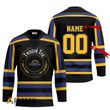 Personalized Black Born To Drink Twisted Tea and Play Hockey Jersey