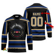 Personalized Black Born To Drink Coors Banquet and Play Hockey Jersey