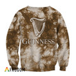 Guinness Beer Beige Tie-dye Sweatshirt
