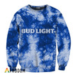 Bud Light Blue Tie-dye Sweatshirt