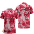 Coors Light Red Tie-dye Polo Shirt
