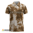 Guinness Beer Beige Tie-dye Polo Shirt