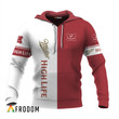 Personalized White and Red Miller High Life Claw Hoodie & Zip Hoodie