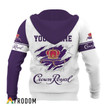 Personalized White and Purple Crown Royal Claw Hoodie & Zip Hoodie