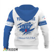 Personalized White and Blue Michelob ULTRA Claw Hoodie & Zip Hoodie