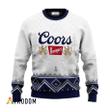 Personalized Coors Banquet White Reindeer Ugly Sweater