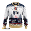Personalized Miller Lite Reindeer Ugly Sweater