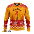 Personalized Fireball Reindeer Ugly Sweater