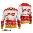 Personalized Budweiser Reindeer Ugly Sweater