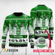 Personalized Deer Heineken Christmas Sweater