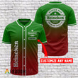 Personalized Red & Green Heineken Jersey Shirt