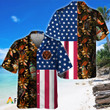 US Flag Jagermeister Tropical Flowers Hawaiian Shirt
