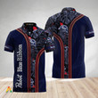 Minimalist Monstera Aloha Pabst Blue Ribbon Polo Shirt