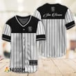 Sleek Black Vertical Striped Jim Beam Baseball Jersey