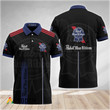 Black Esports Inspired Pabst Blue Ribbon Polo Shirt
