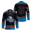 Personalized Natural Light Black And Blue Hockey Jersey