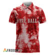 Fireball Whisky Red Tie-dye Polo Shirt