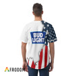 Personalized US Flag Bud Light Baseball Jersey
