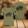Personalized Military Green Miller Lite T-shirt