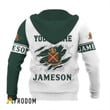 Personalized White and Green Jameson Claw Hoodie & Zip Hoodie