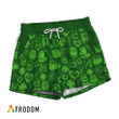 Miller High Life St. Patrick's Day Doodle Pattern Women's Casual Shorts