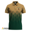 Personalized Jameson Whiskey Beige And Green Halftone Polo Shirt